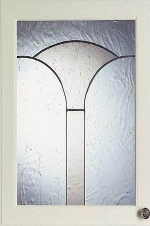 Glastüren. Stilglas, Strukturglas. Glas-Ornament.