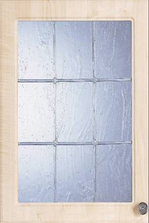 Glastüren. Stilglas, Strukturglas. Glas-Ornament.
