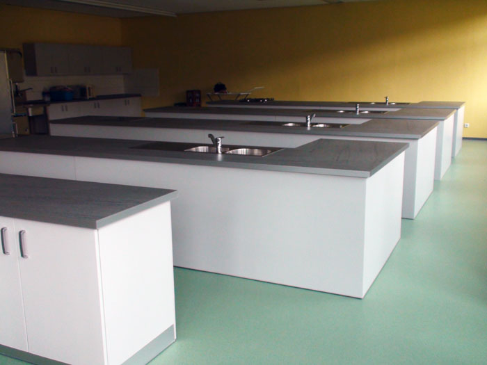 Küchen für Schule, mobile Schulküchen.